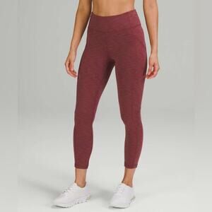 Lululemon Invigorate High-Rise Tight Legging 25"Heathered Mulled Wine Size 2